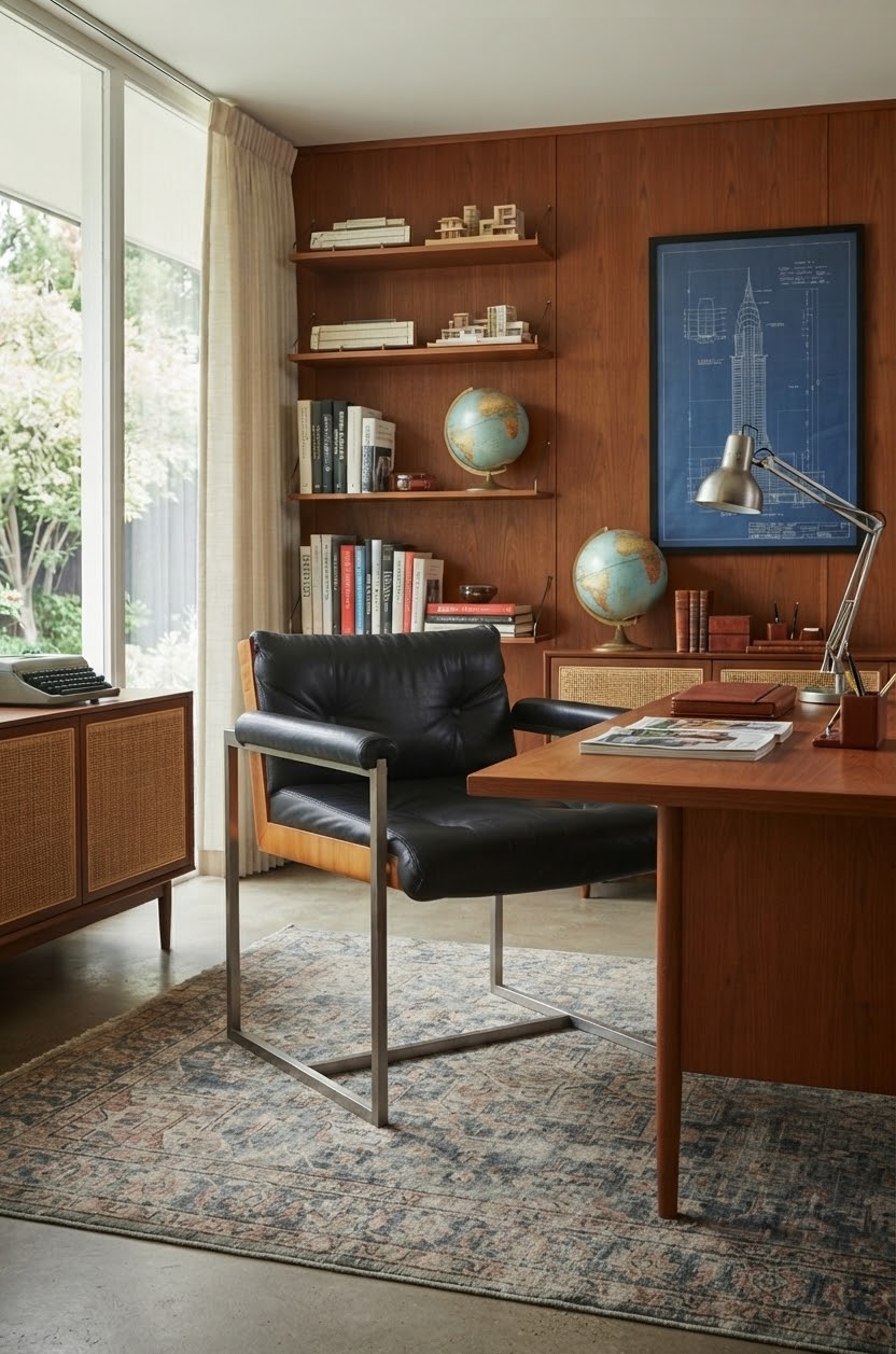 Vintage Mid Century Modern Arm Chair Attributed to William Plunket