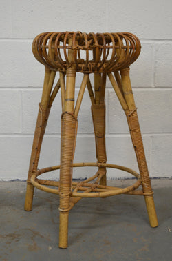 Vintage Bamboo Stool by Albini
