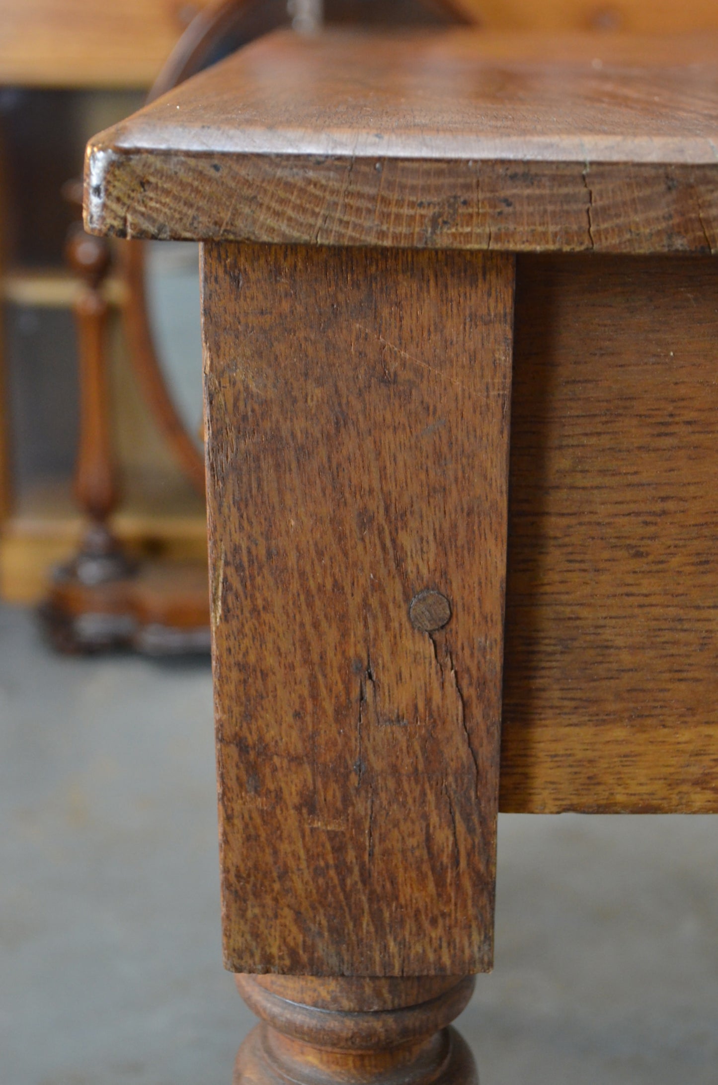 19th Century Solid Oak Desk