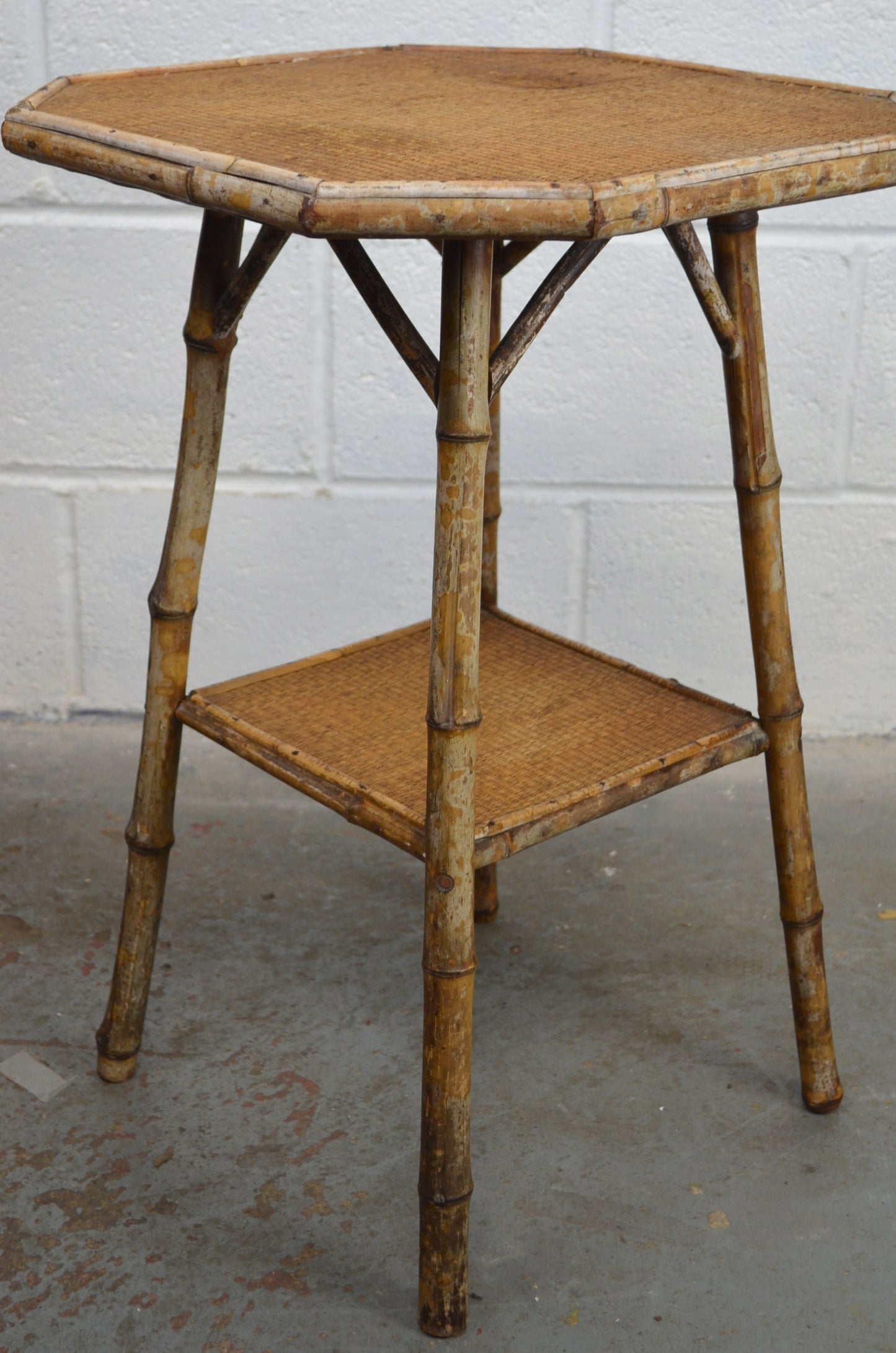 Antique Bamboo Side Table