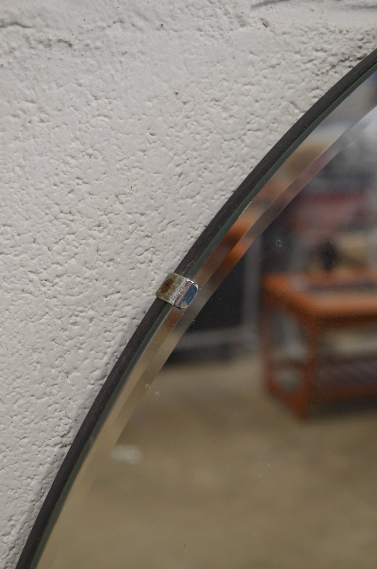 Vintage Art Deco Oval Wall Mirror