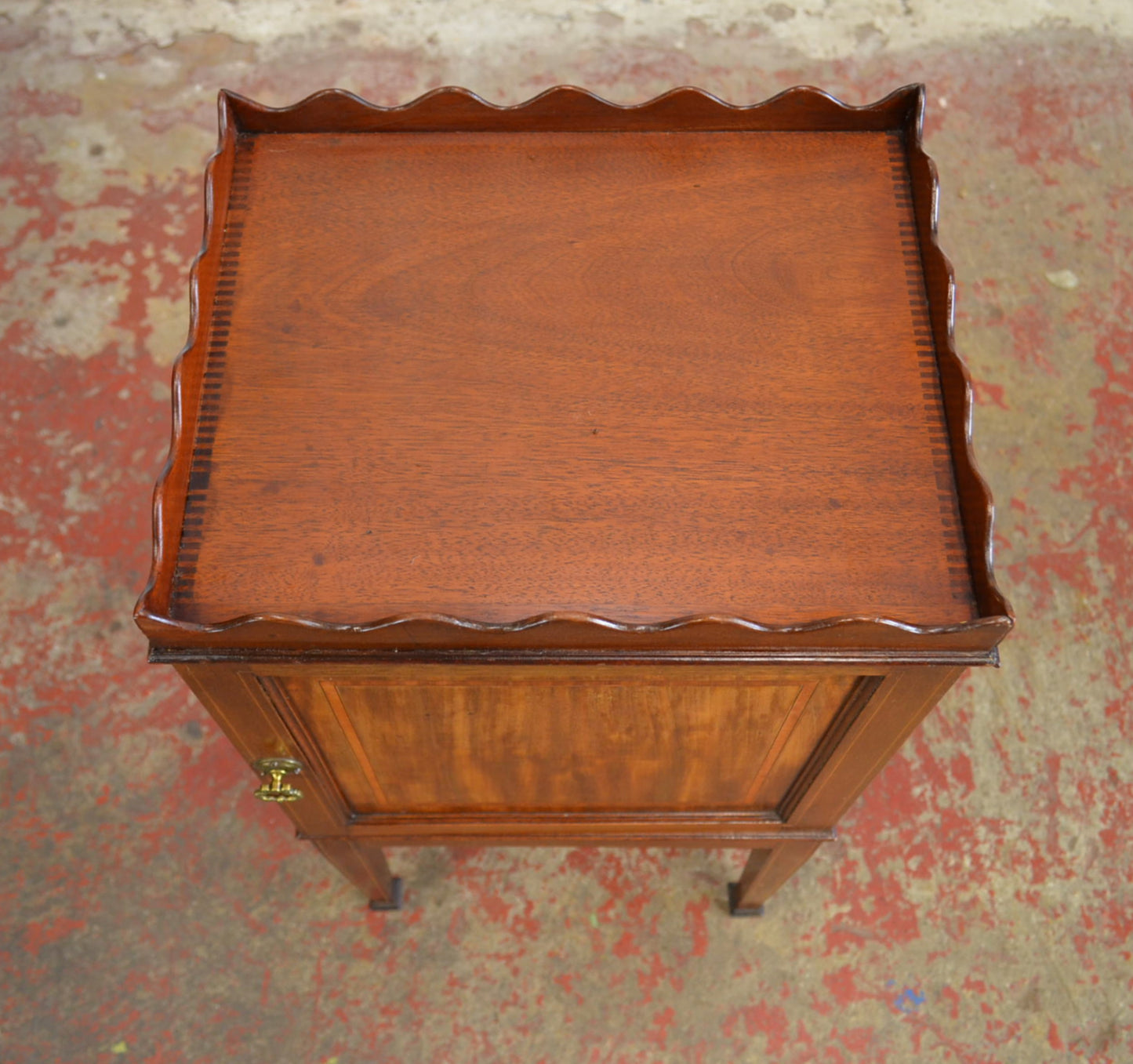 An Edwardian Mahogany Bedside Cabinet