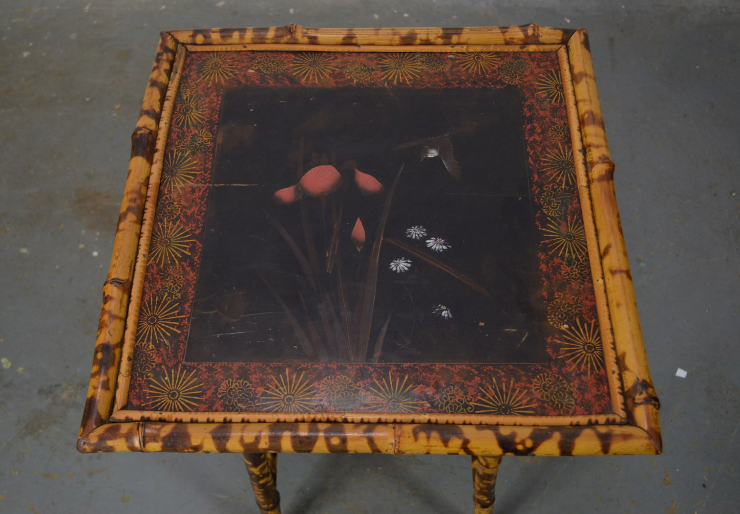 Antique Bamboo Side Table