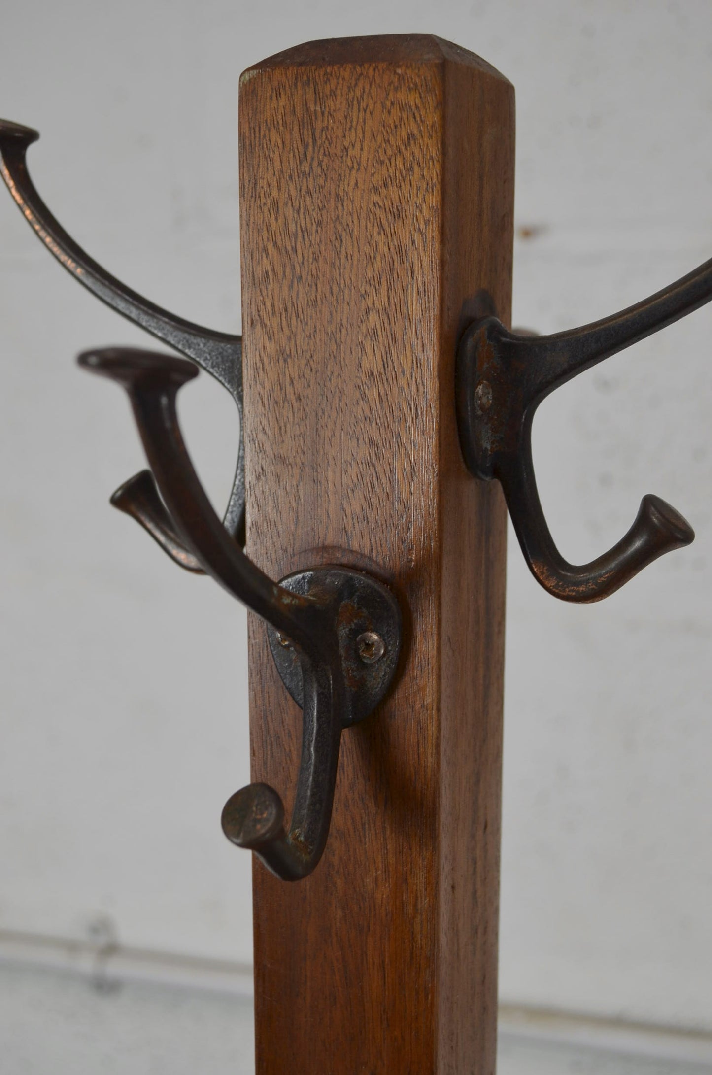 Vintage Teak Coat Stand With Umbrella Rack