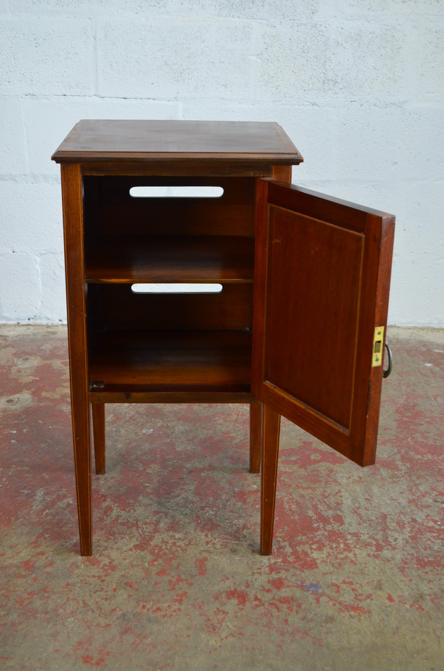 An Edwardian Mahogany Bedside Cabinet