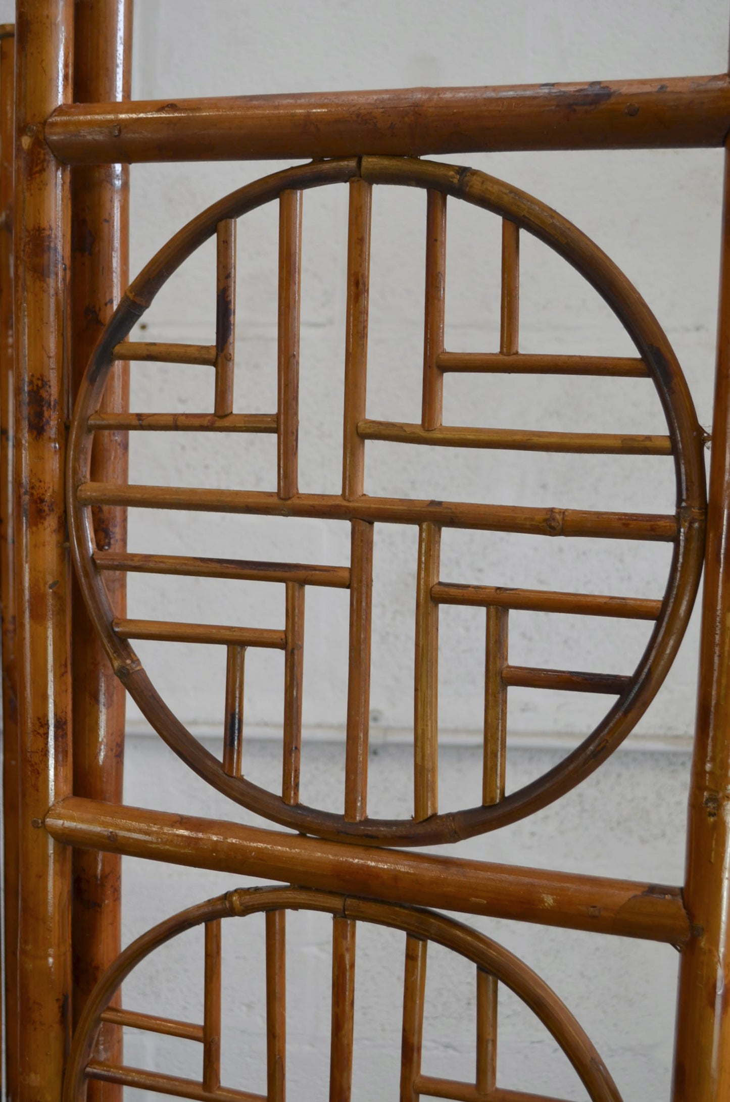 Vintage Bamboo Rattan Room Divider/Folding Screen