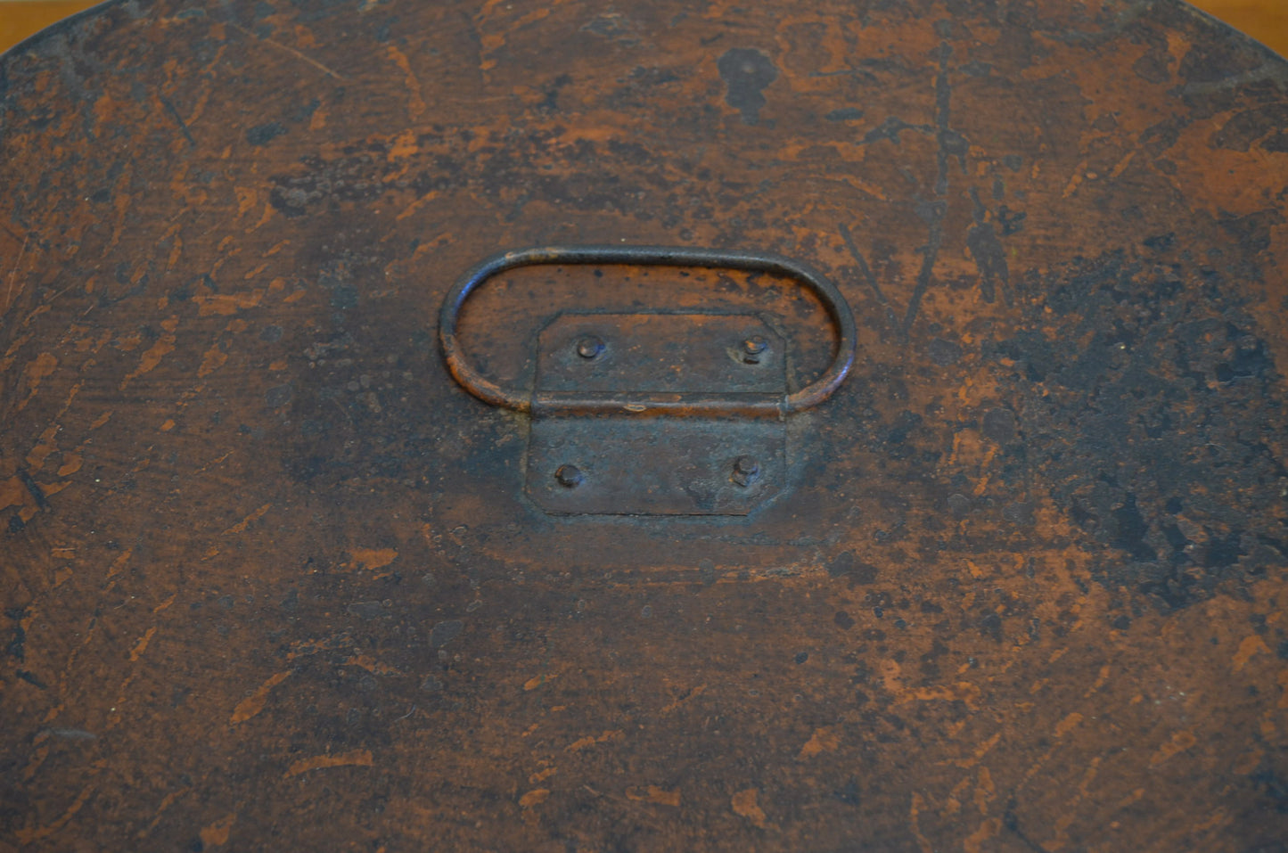 Early 20th Century Metal/Toleware Hat Box