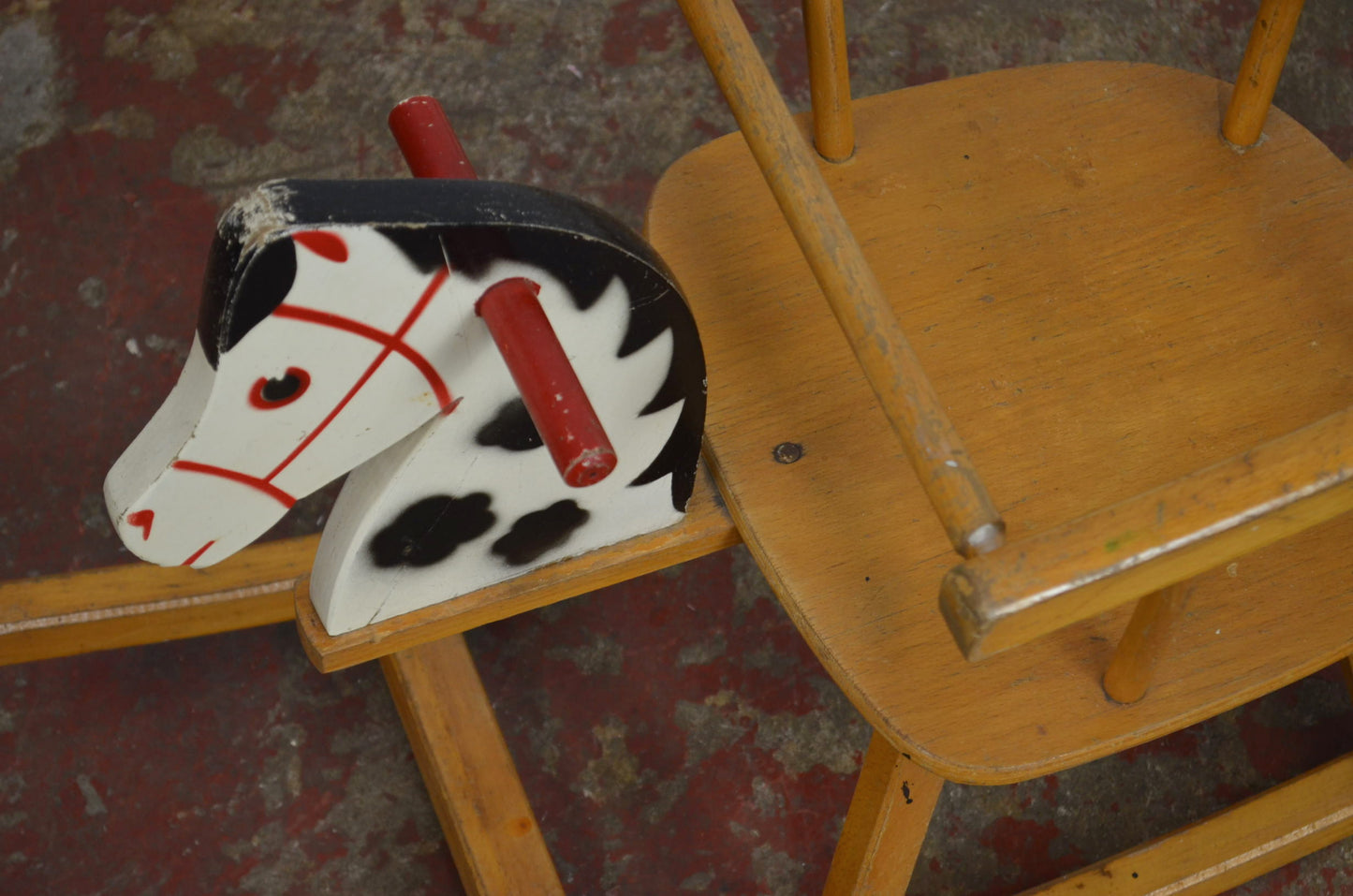Vintage Mid Century Toddlers Rocking Horse
