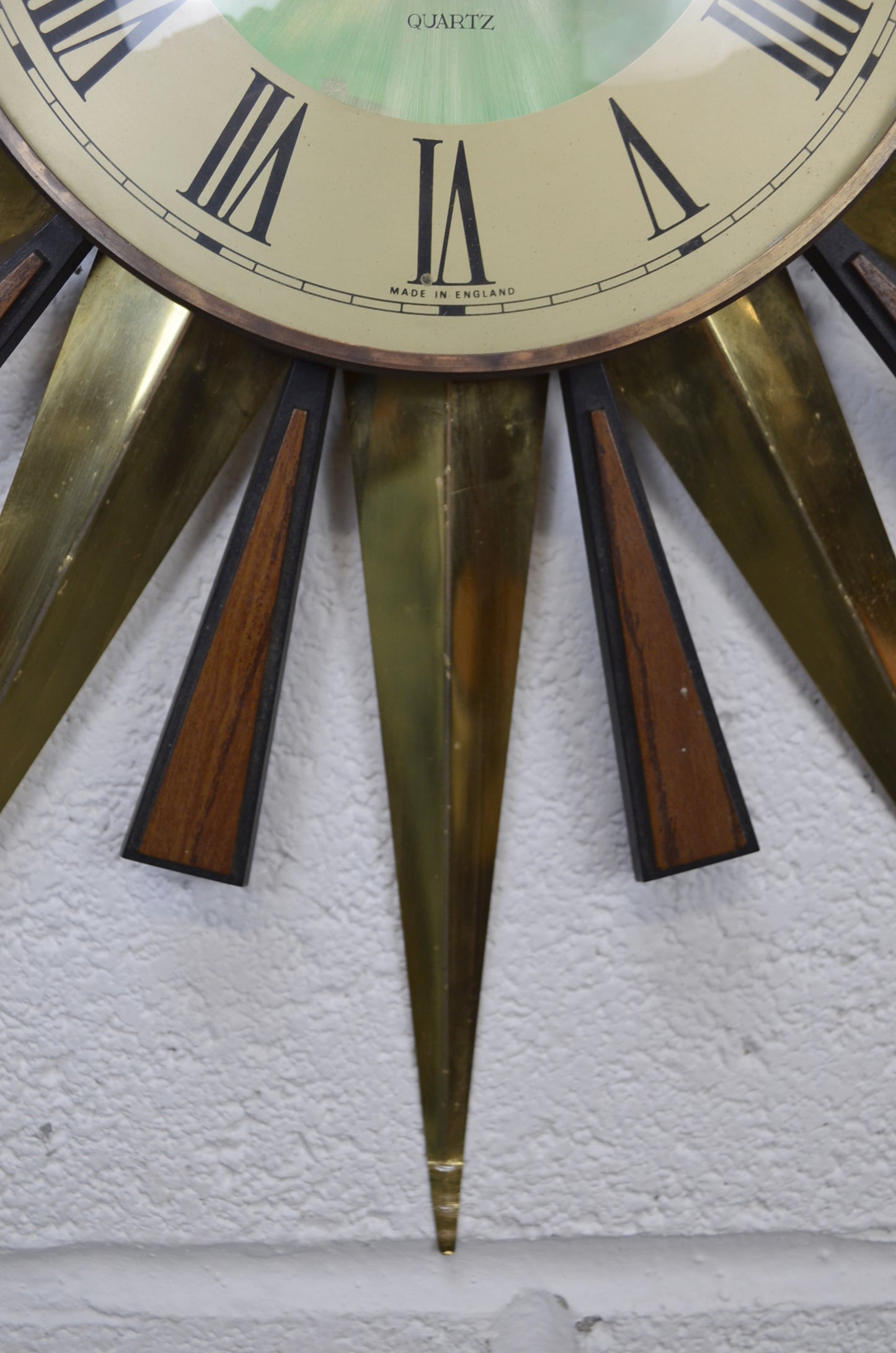 Vintage Sunburst Wall Clock