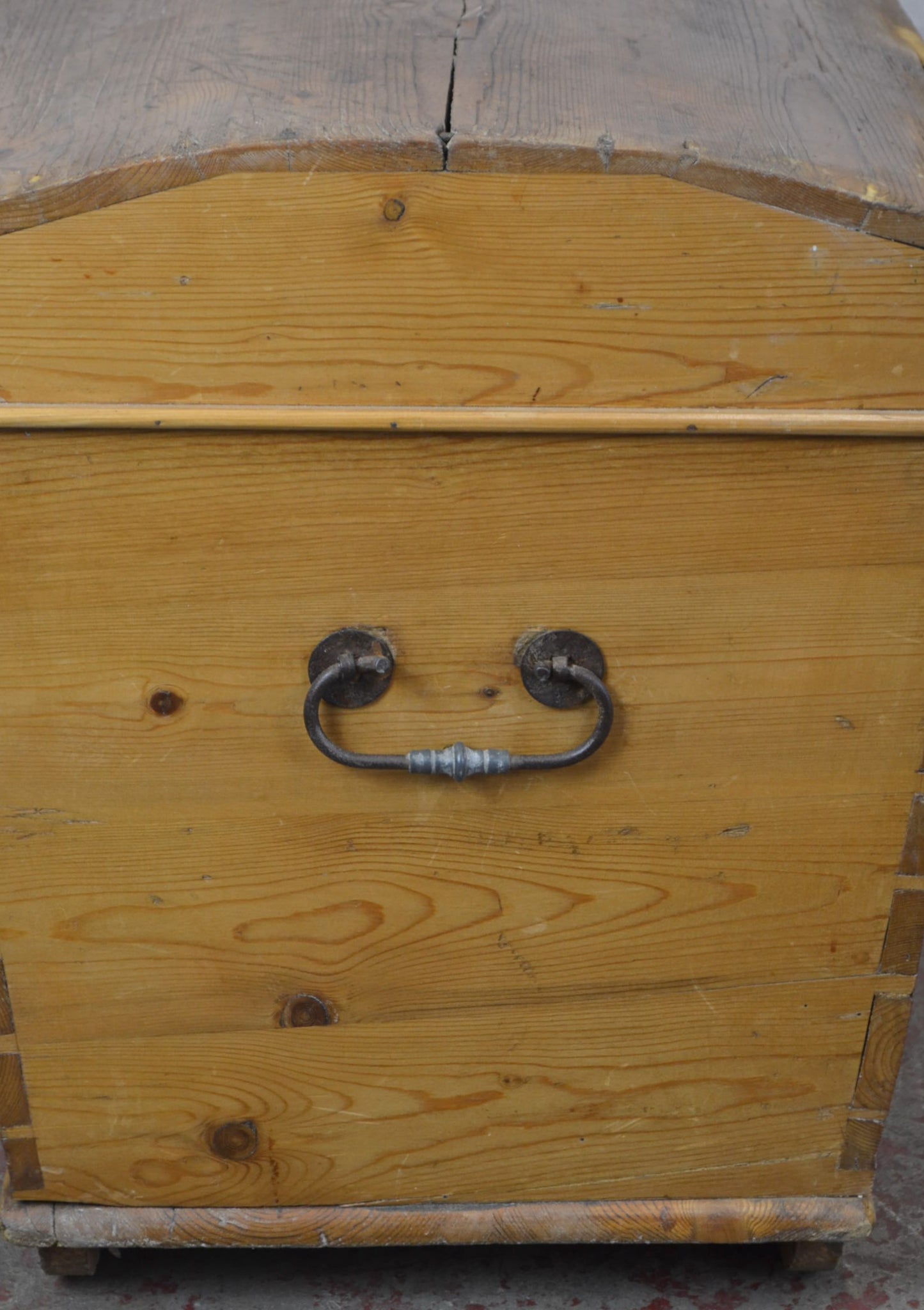 Victorian Pine Dome Top Blanket Box Storage