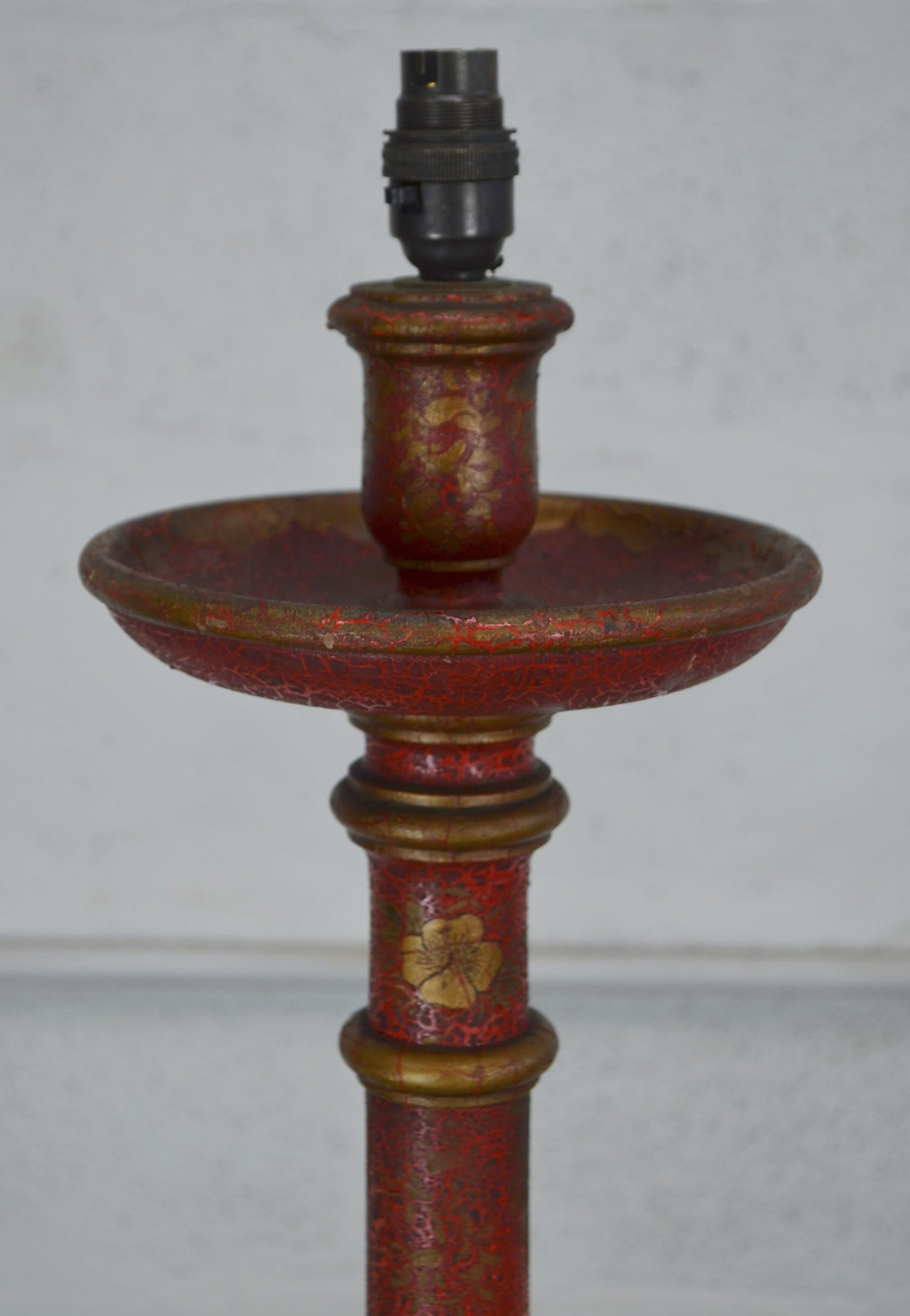 Vintage Painted East Asian Floor Lamp (s1)
