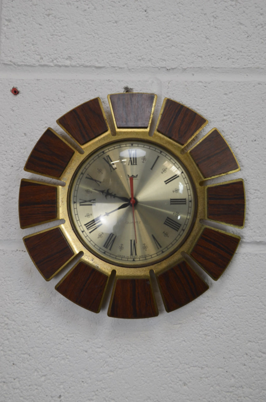 Vintage Mid Century Quartz Wall Clock