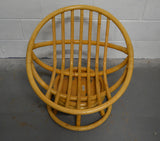 Bamboo Swivel Lounge Chairs (A Pair Available)