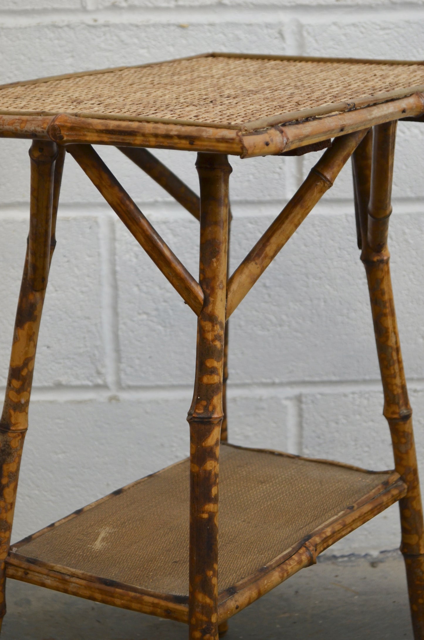 Antique Bamboo Side Table