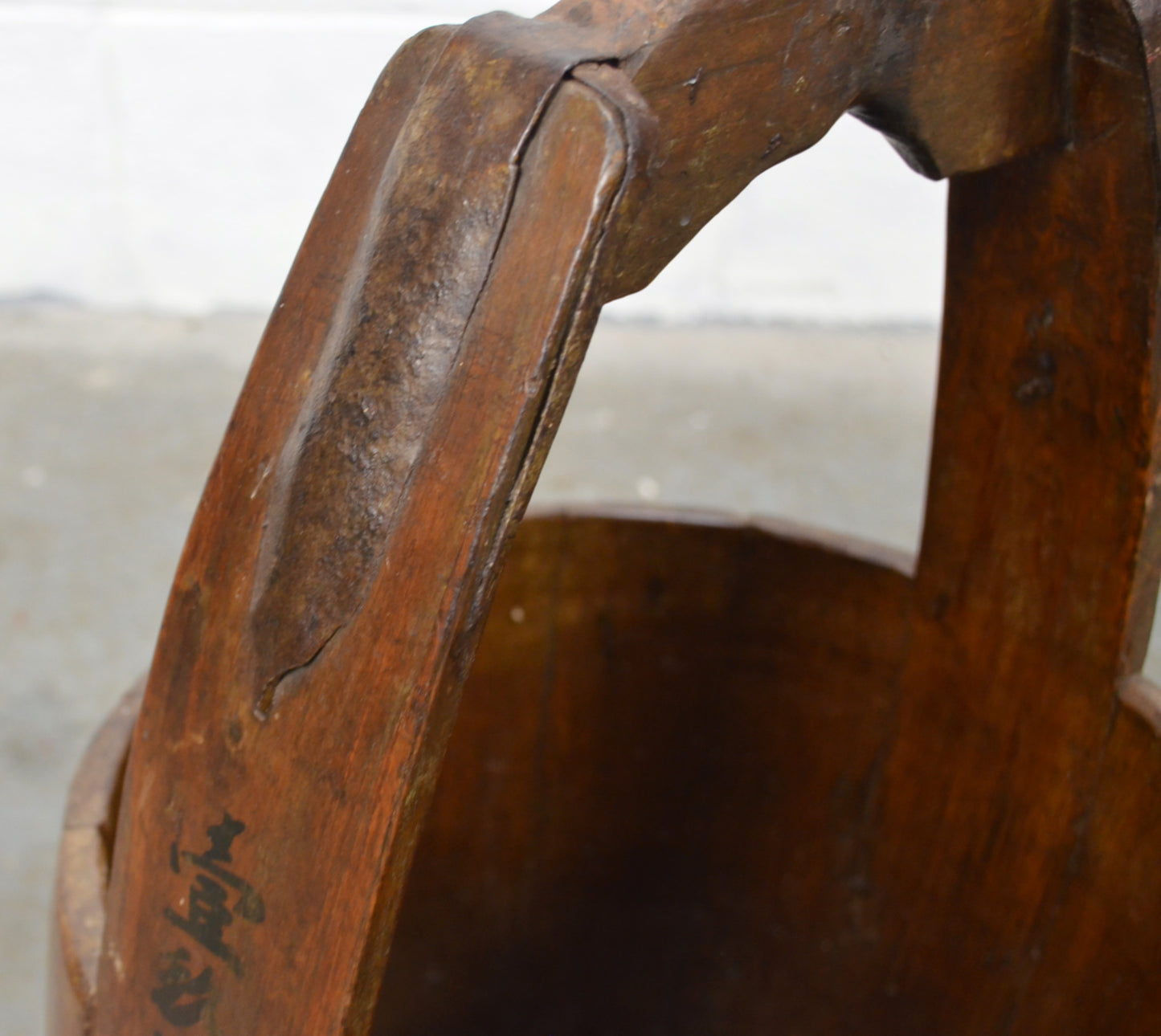 Antique Wooden Bucket/Log Basket