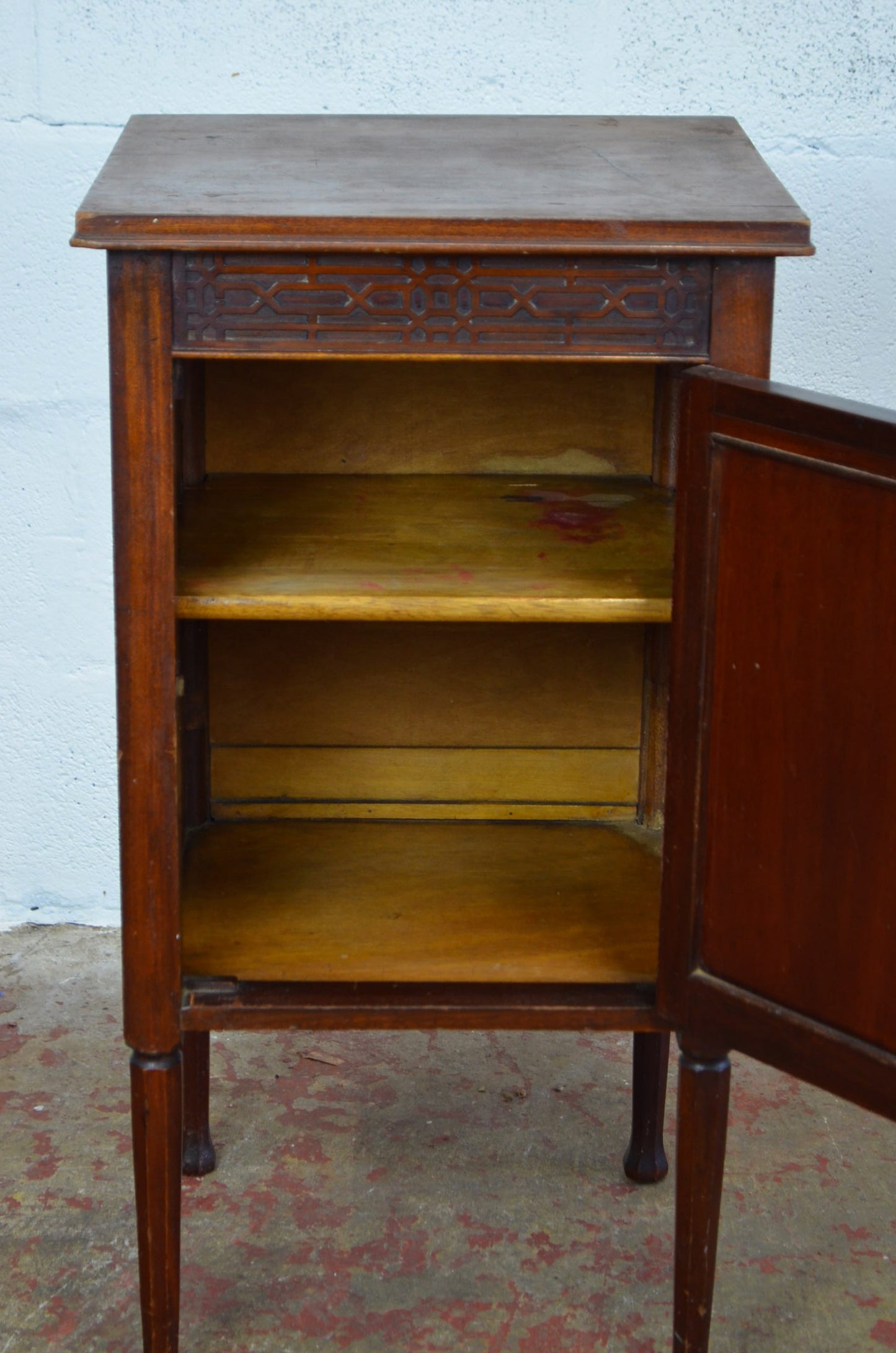 An Edwardian Mahogany Bedside Cabinet