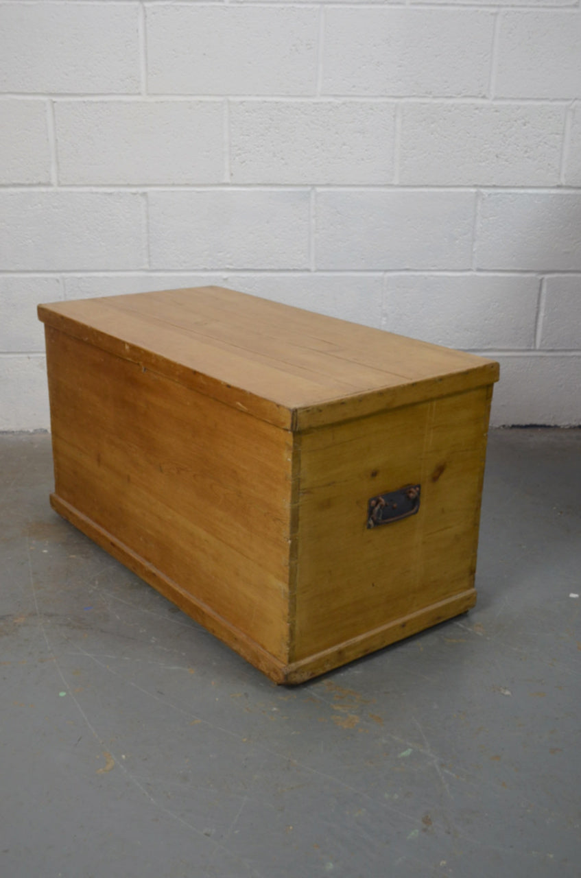 Antique Stripped Pine Blanket Box Storage