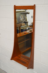 Mid Century Mirror With Shelf