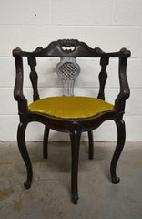 Unusual Victorian Ebonized Chair