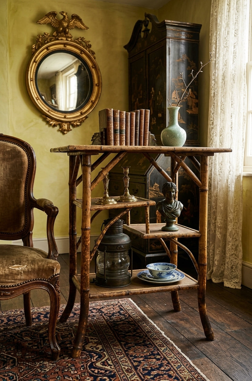 Antique Aesthetic Movement Bamboo Side Table