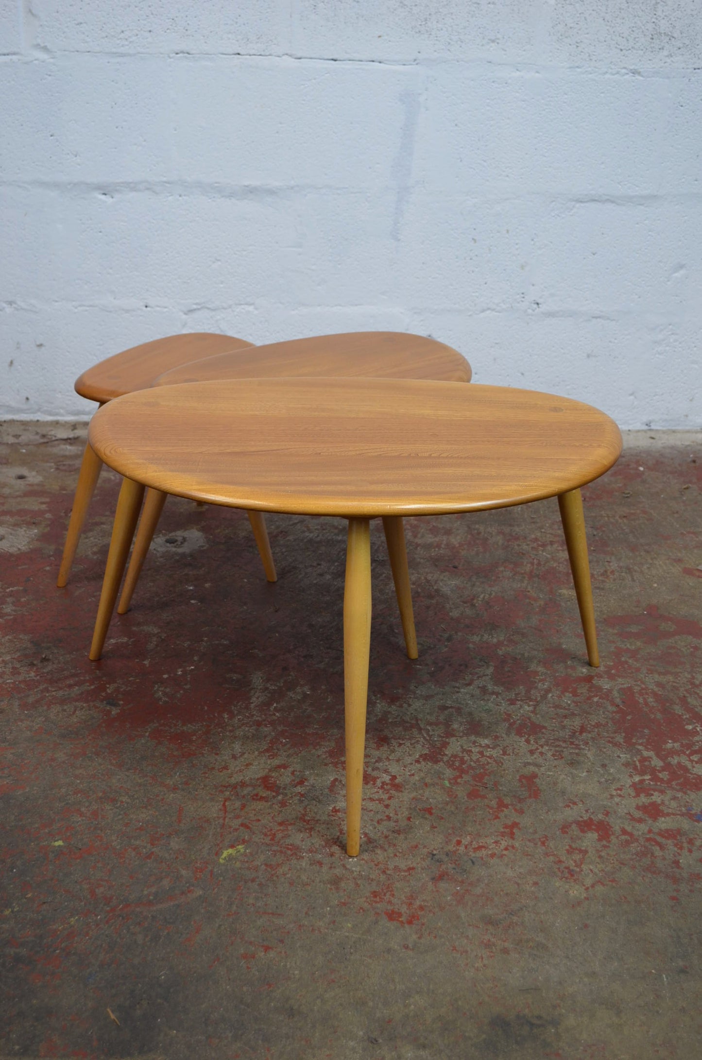 A Retro Ercol Nest Of Tables (pebble)