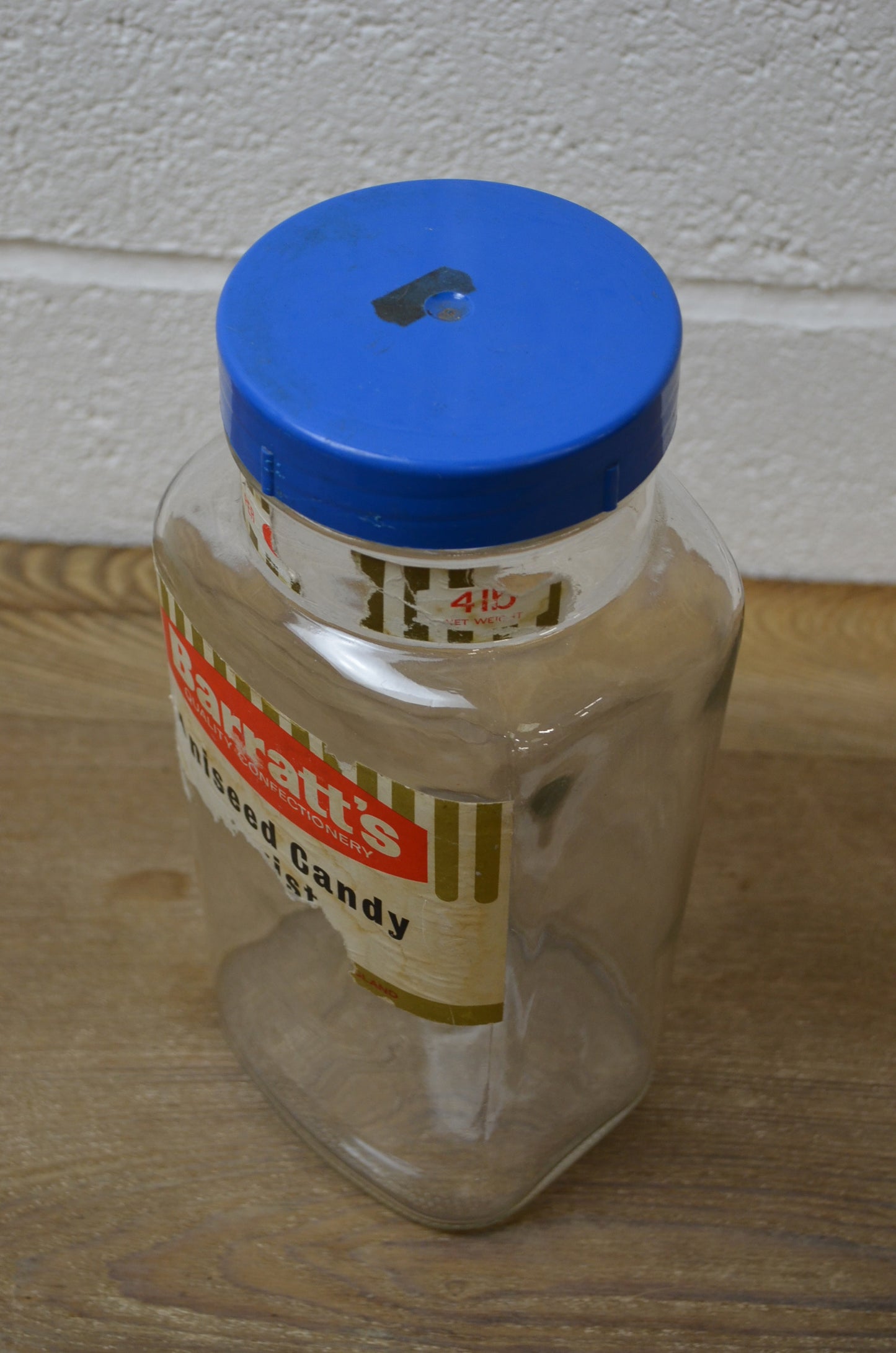 Vintage Barratt's Glass Sweet Jar