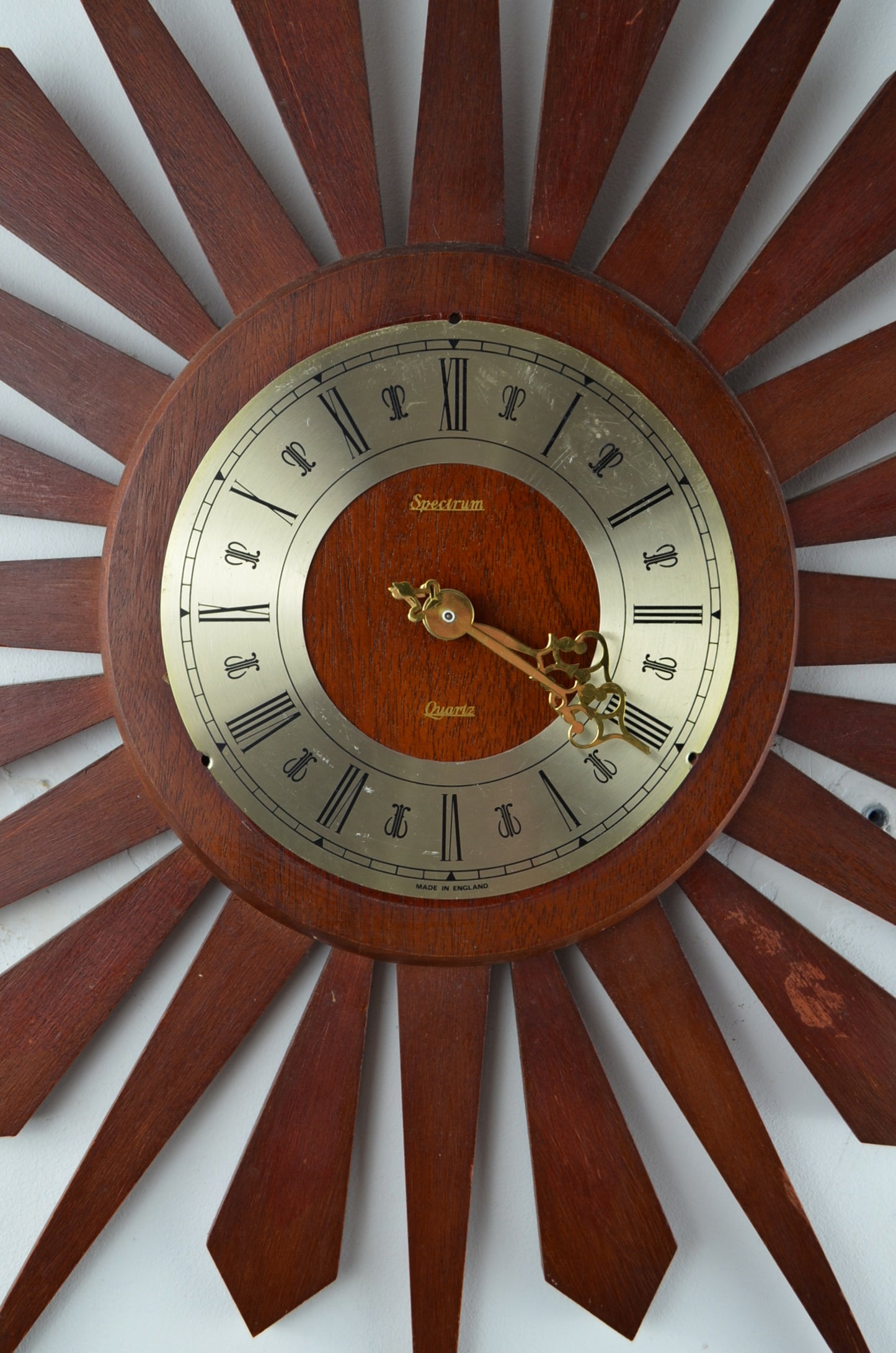 Vintage Sunburst Wall Clock