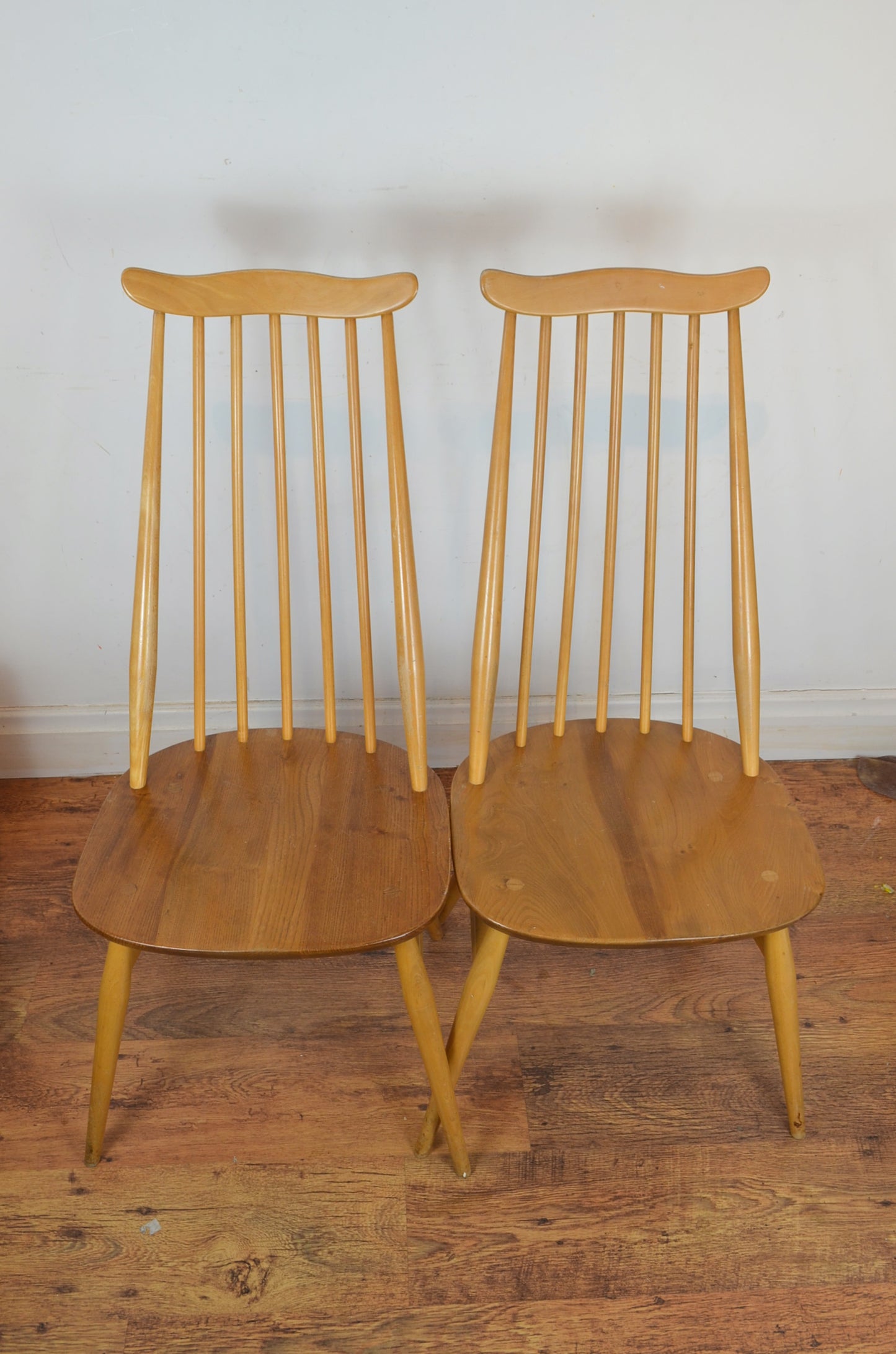 Set Of Two Vintage Ercol Dining Chairs