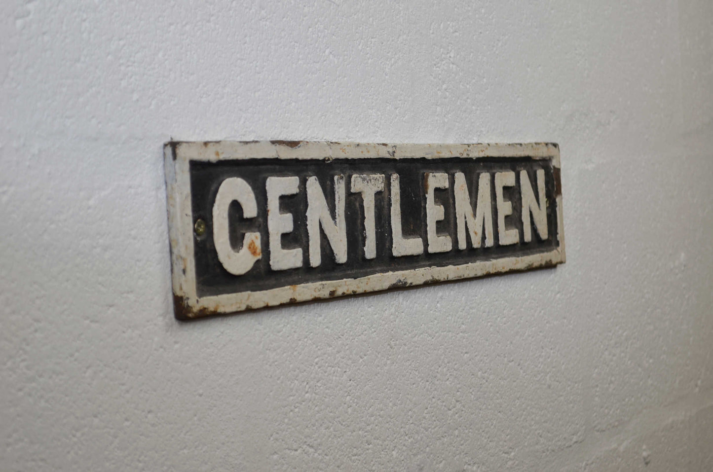 Cast Iron Gentleman Sign