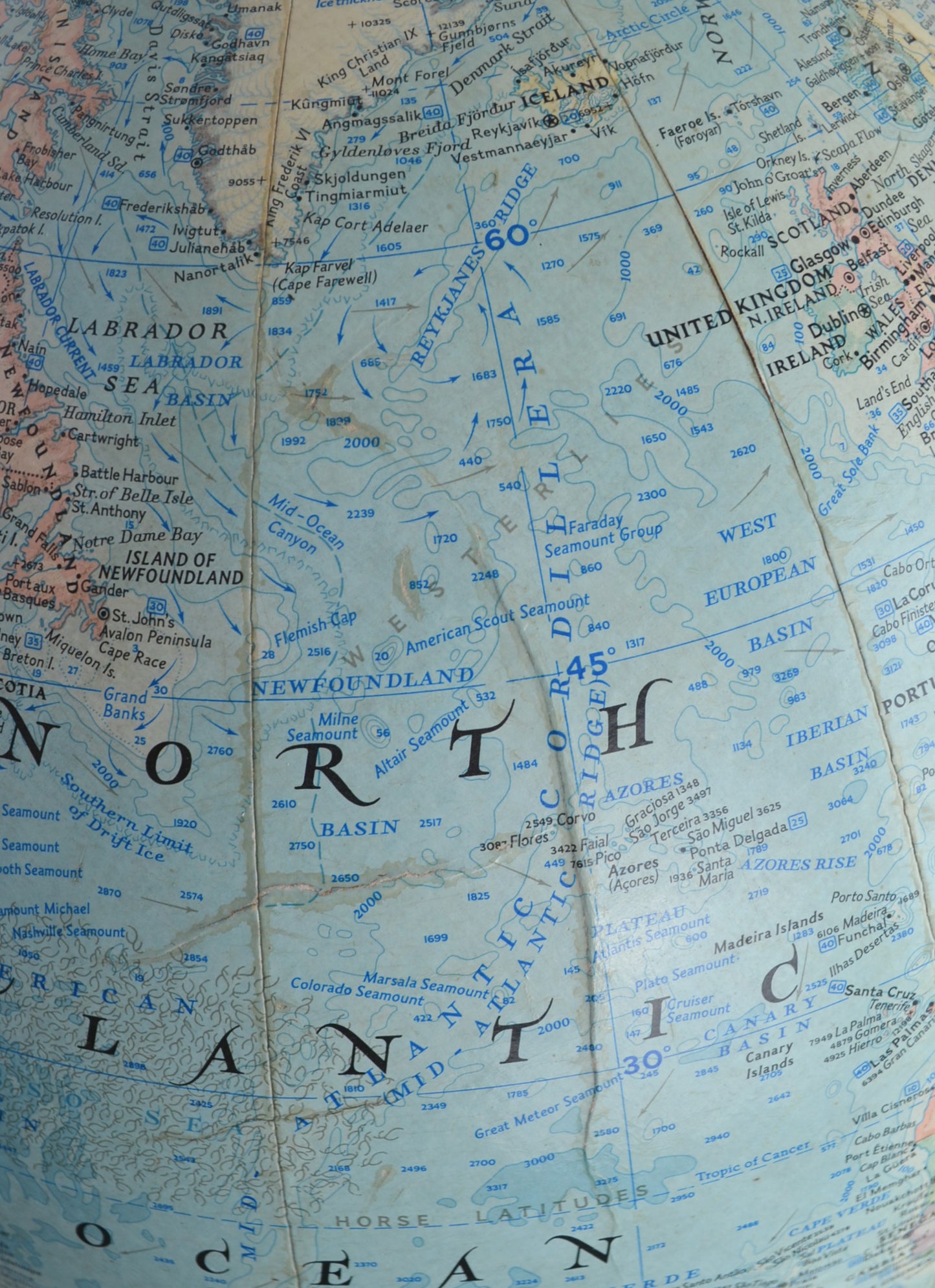 Vintage National Geographic Society Globe