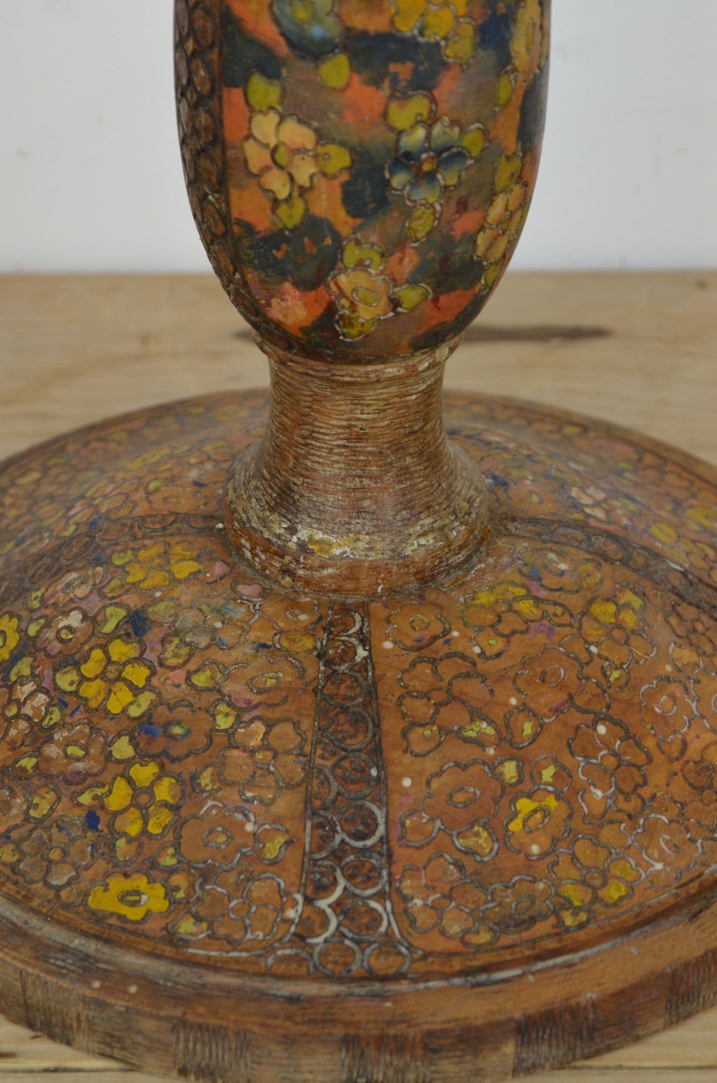 Antique Folk Art Candle Holder
