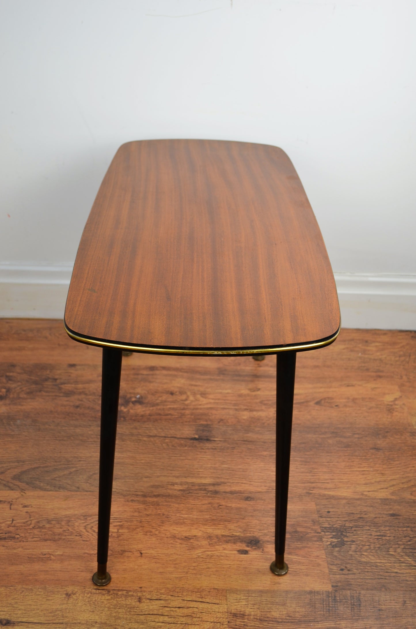 Mid Century Side Table With Trim