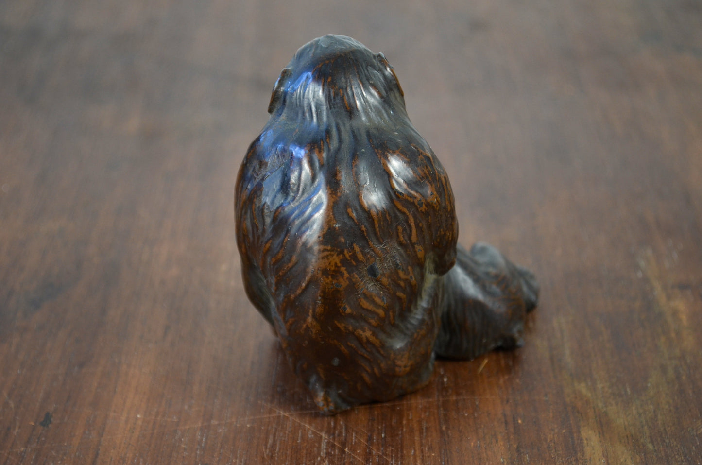 A Victorian Bronze Monkey Figure