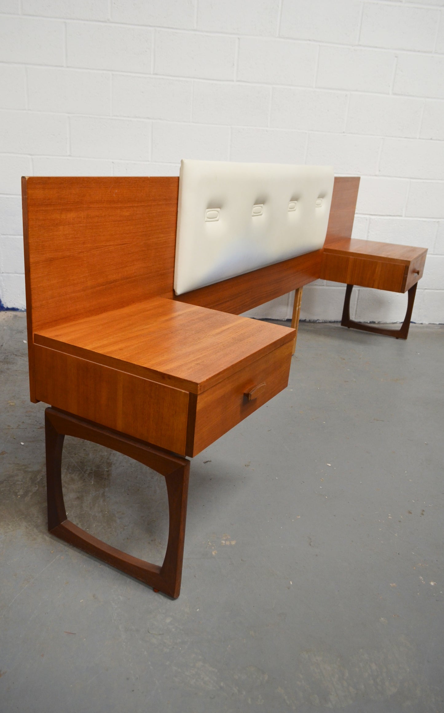 G Plan Headboard & Bedside Tables