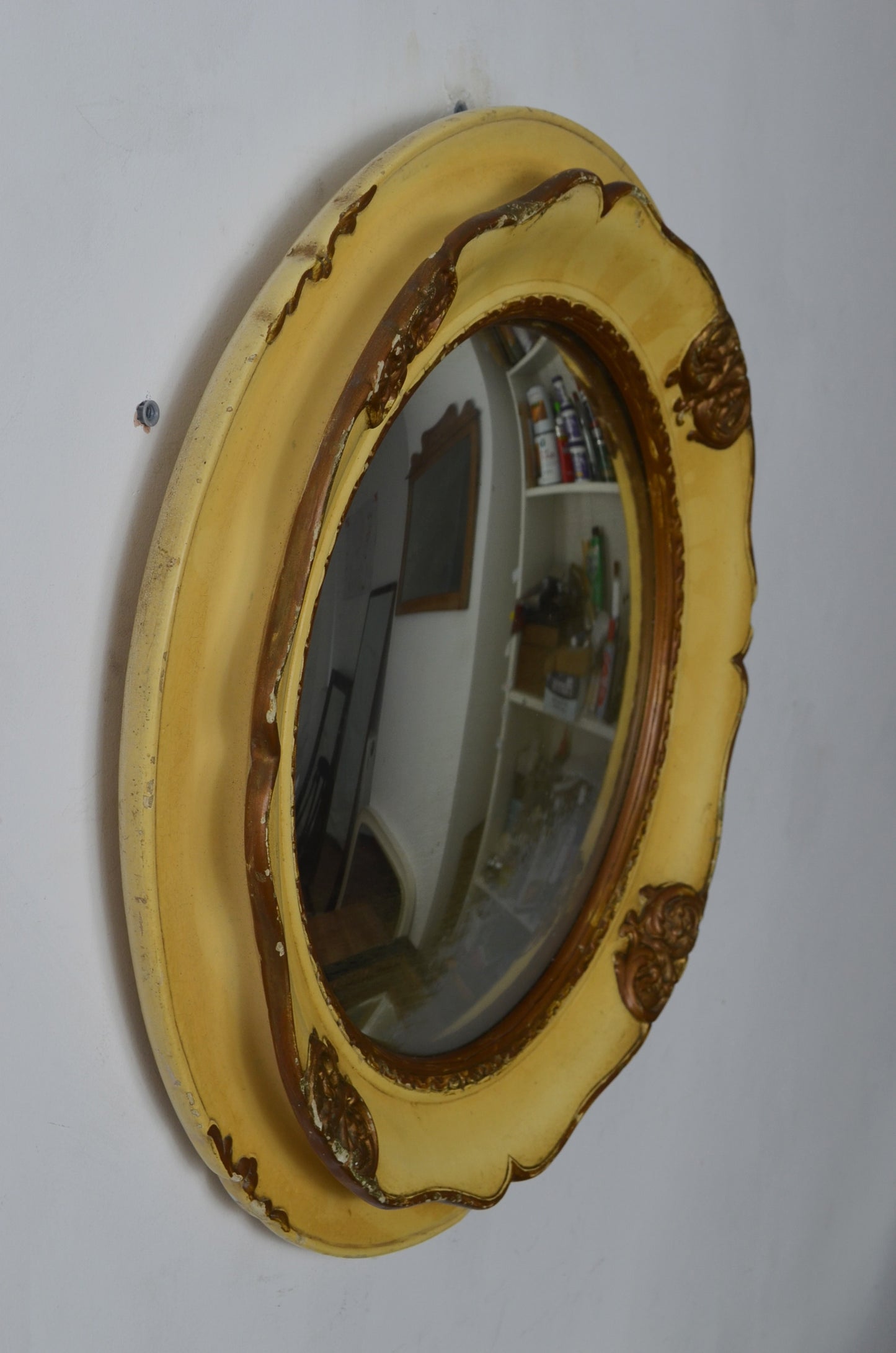 Vintage Convex Circular Mirror