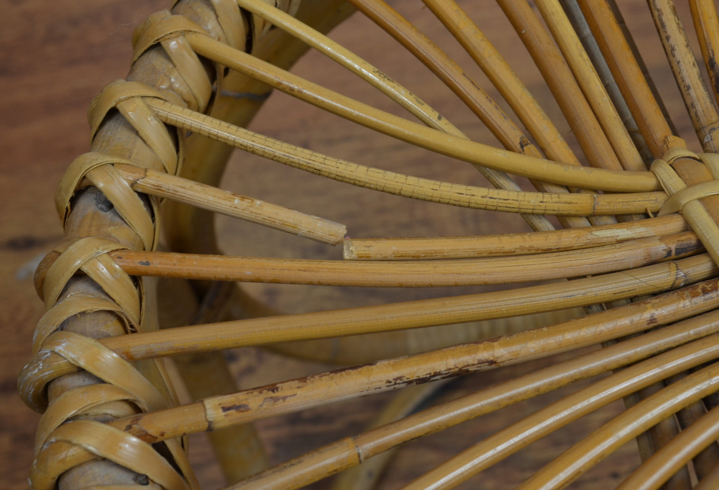 Vintage Bamboo Stool