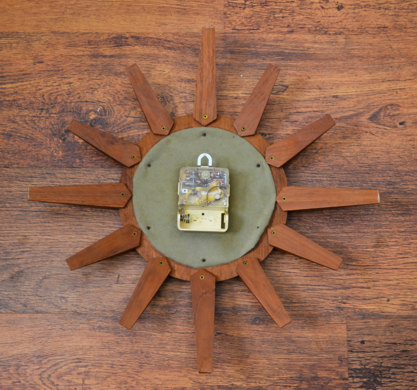 Vintage Sunburst Wall Clock