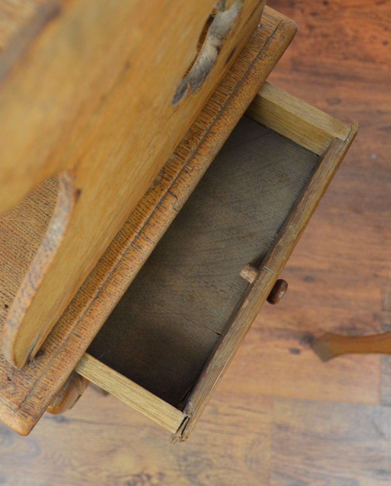 A Pair Of Early French Oak Bedside Tables