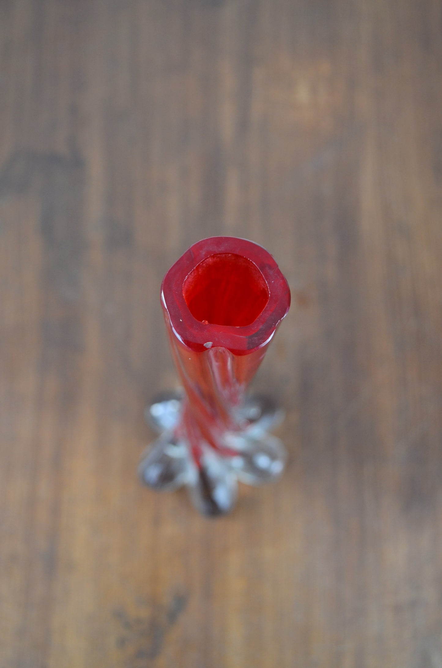 Twisted Art Glass Stem Vase