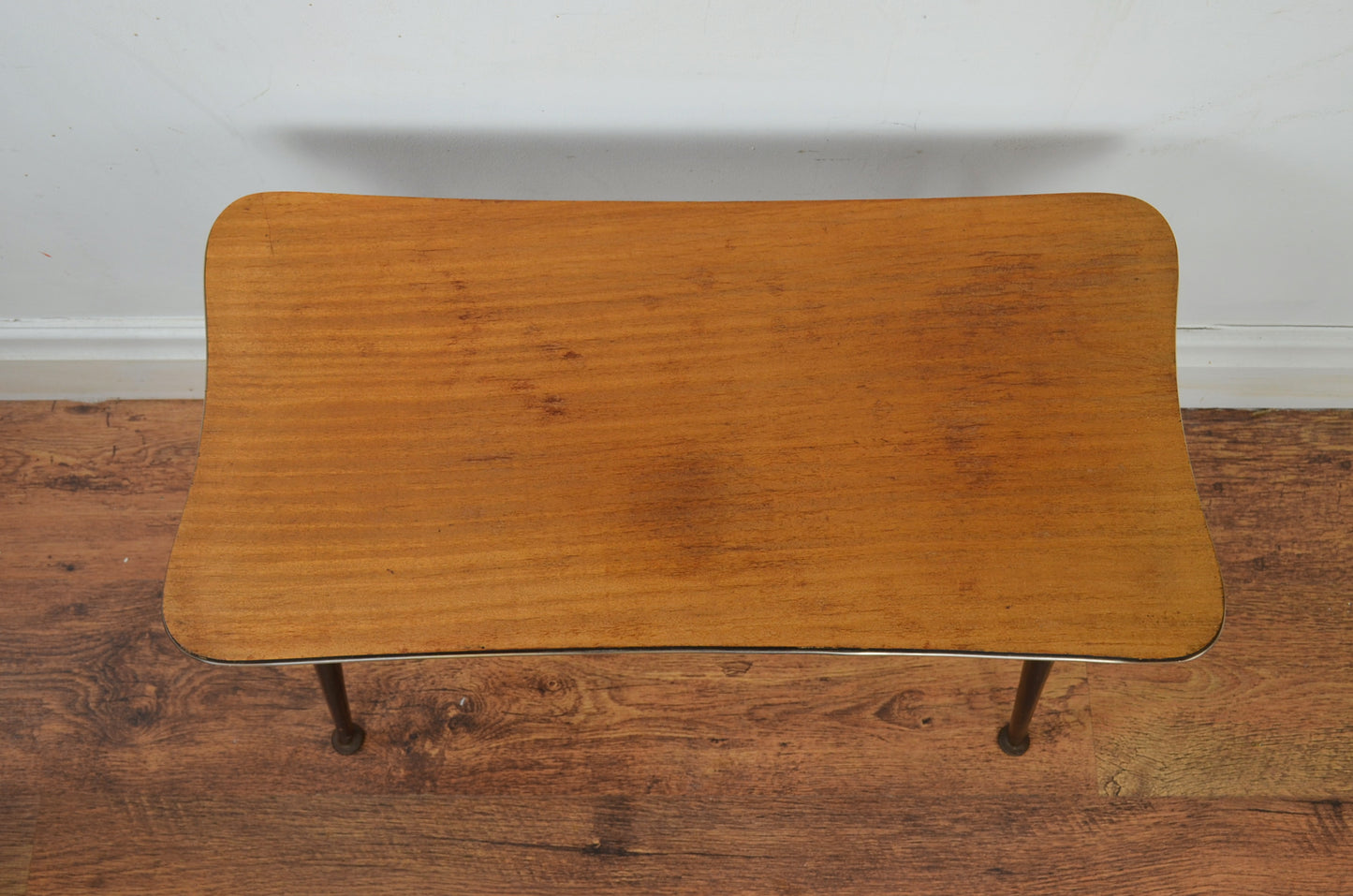 Mid Century Side Table With Trim