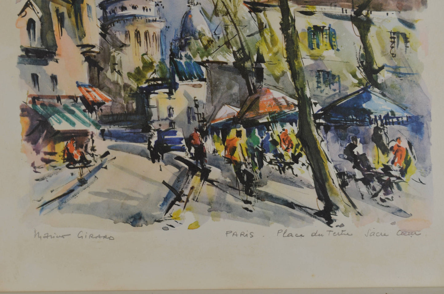 Marius Girard Paris - place du tertre sacre coeur print