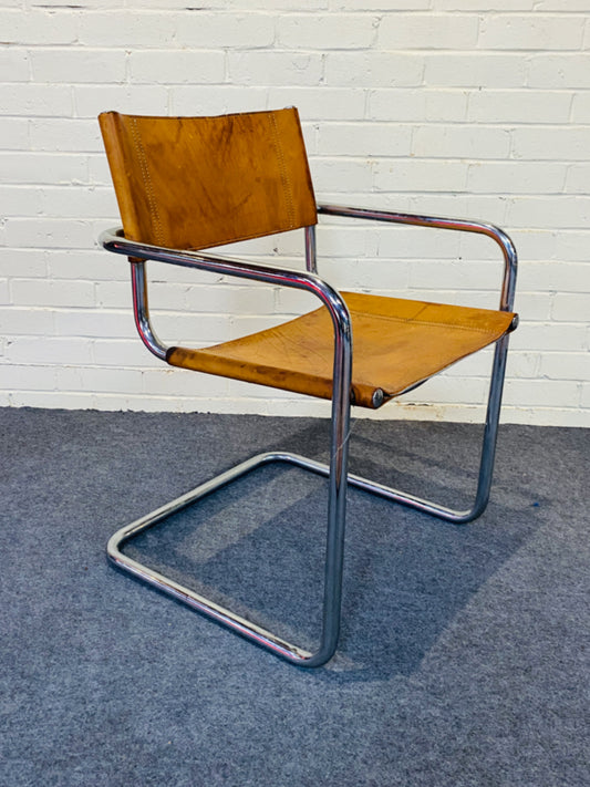 A Fasem Mid Century Tubular Chrome Chair (Marcel Breuer) (reserved Ross - Graven)