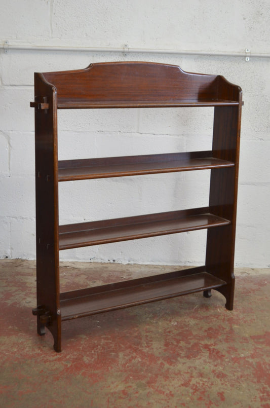 Arts & Crafts Inspired Mahogany Open Bookcase