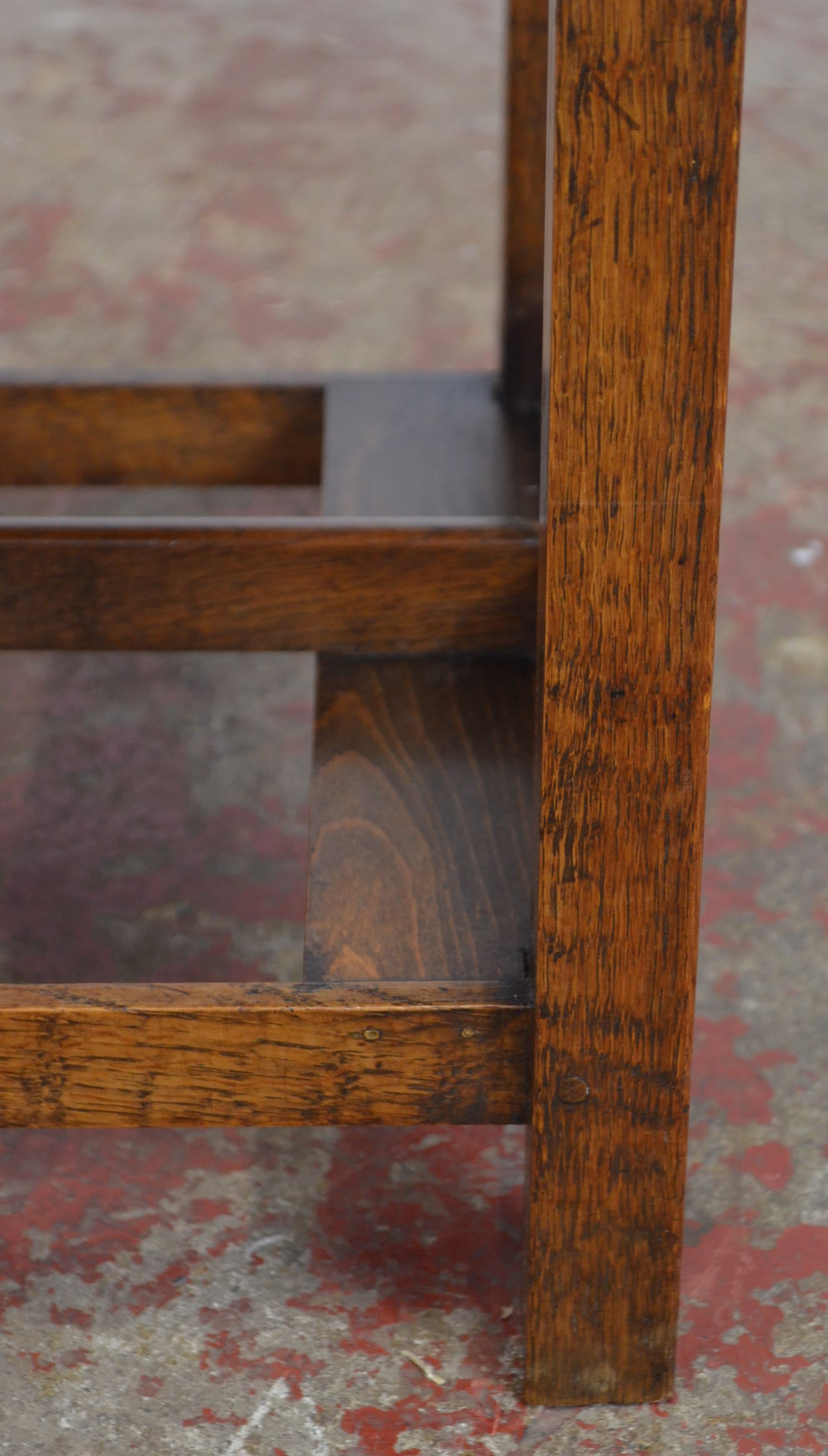 An Arts and Crafts Golden Oak Footstool