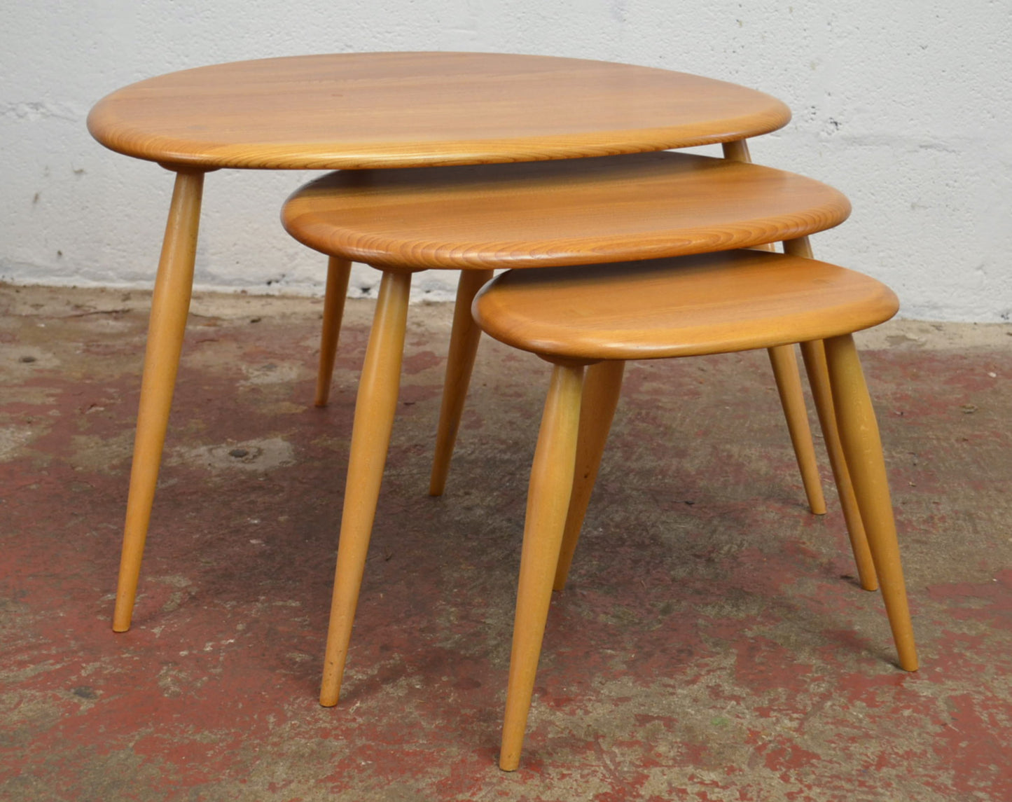 A Retro Ercol Nest Of Tables (pebble)