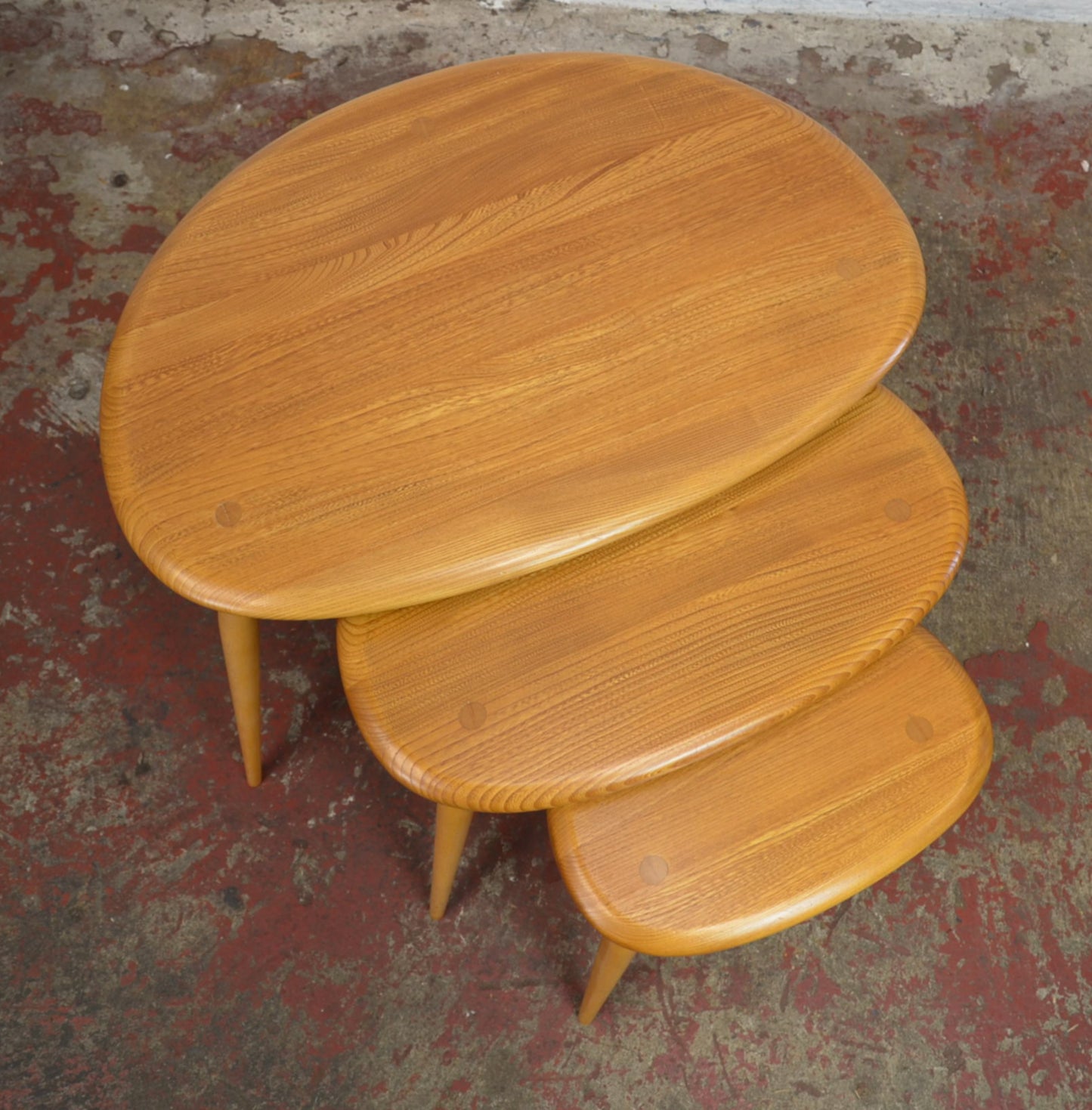 A Retro Ercol Nest Of Tables (pebble)
