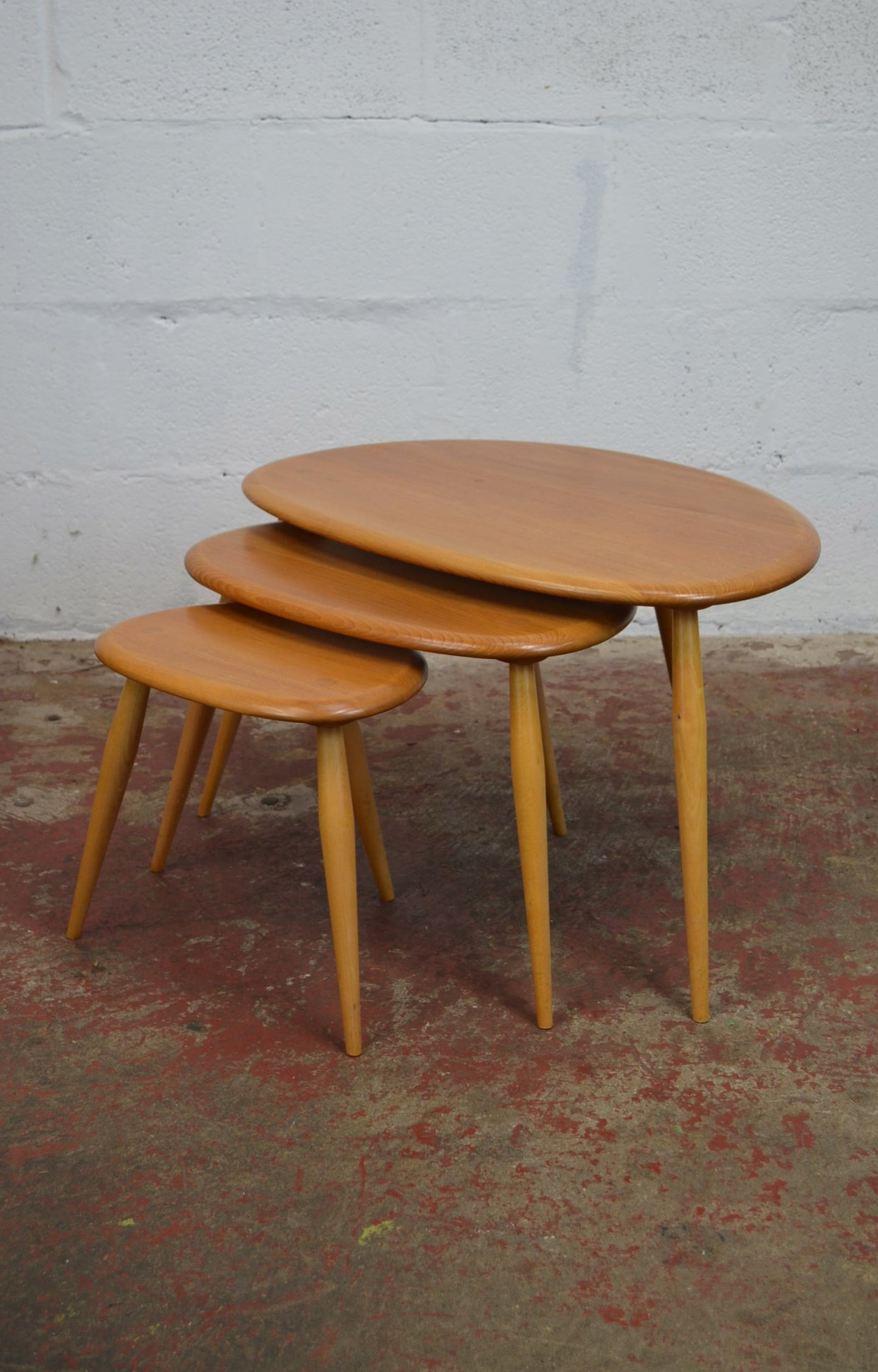A Retro Ercol Nest Of Tables (pebble)