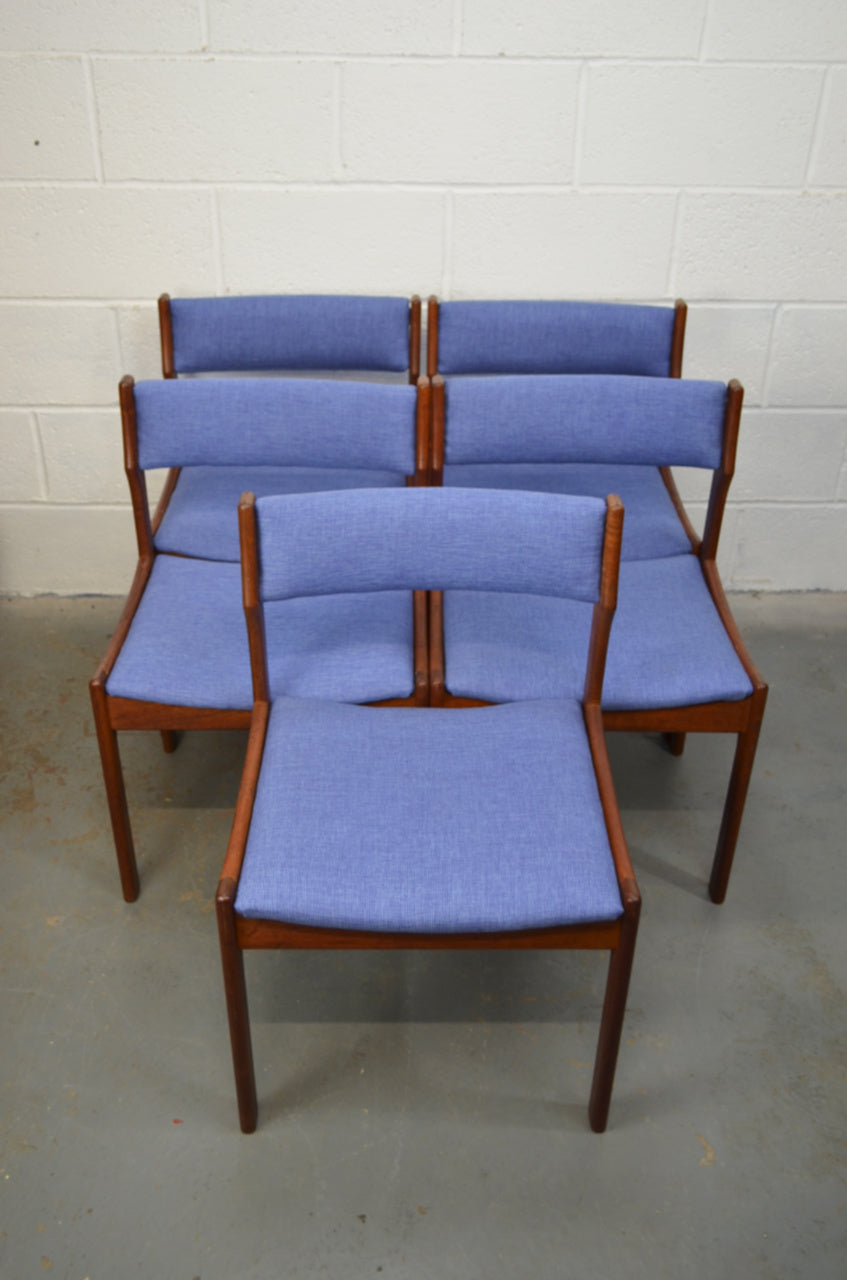 Set Of Five Vamdrup Stolefabrik Dining Chairs
