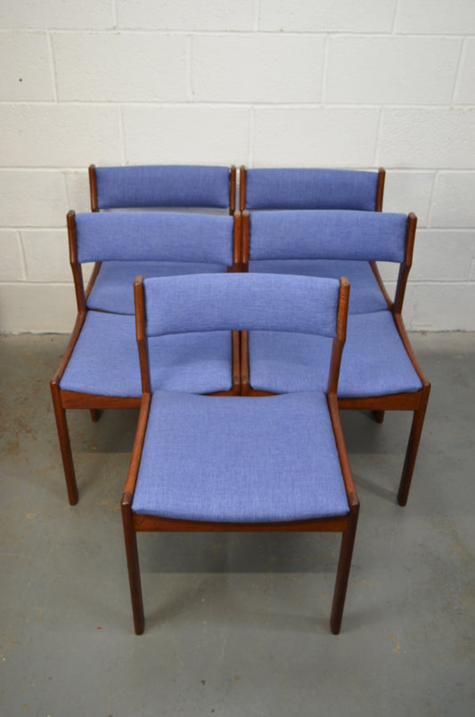 Set Of Five Vamdrup Stolefabrik Dining Chairs