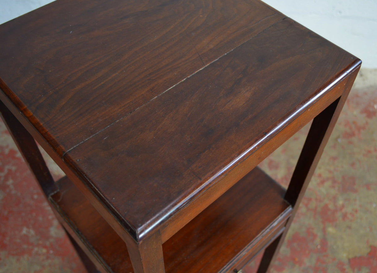 An Antique Mahogany Bedside Table